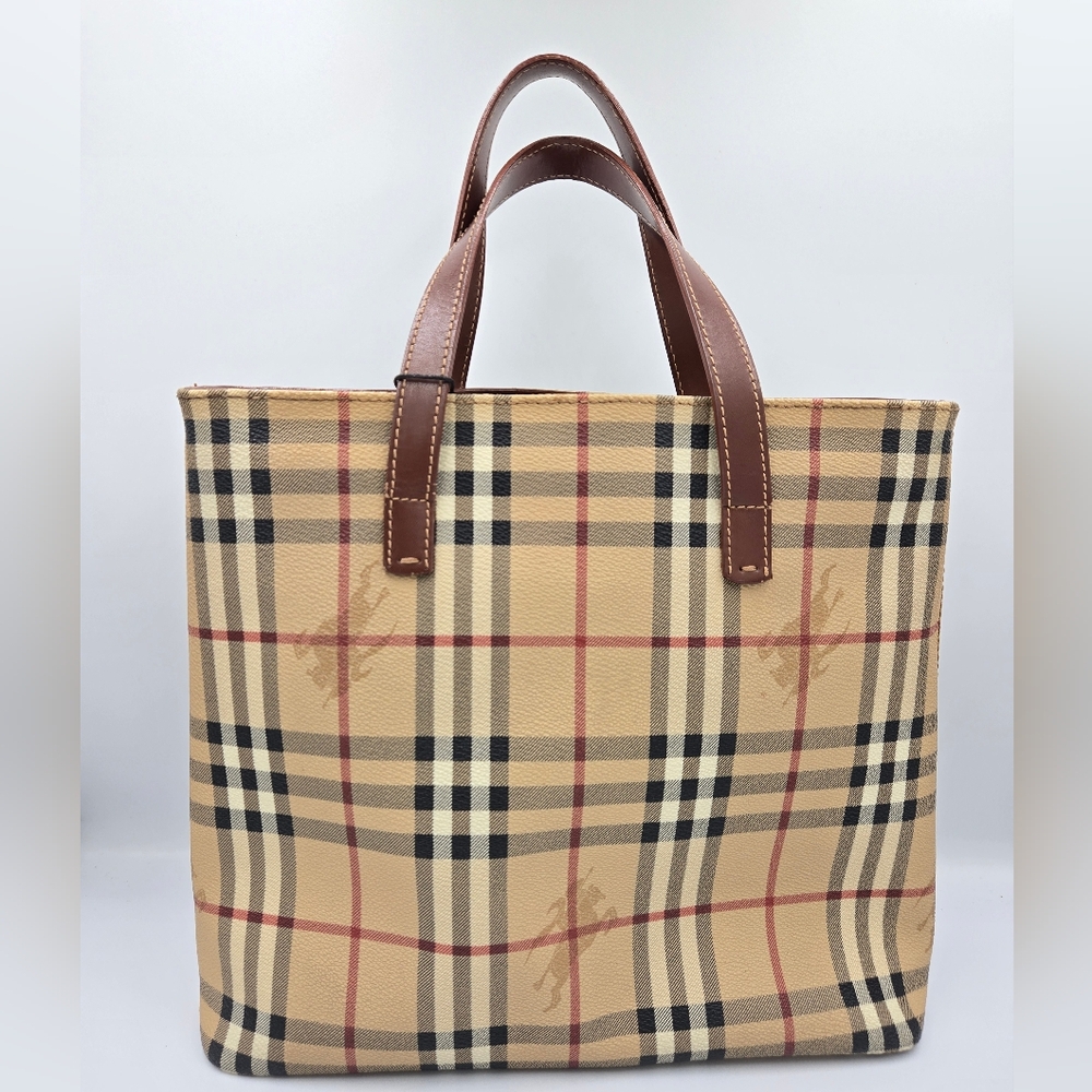 Vintage Burberry Checkered Tote Bag
